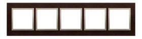 Simon 54 Nature Ramka pięciokrotna drewno ZŁOTE WENGE DRN5/85