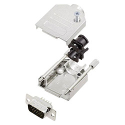 Encitech 6355-0012-03 D-Sub Pin Strip set 44 Pins Solder Bucket