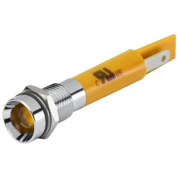 Lampka kontrolna do montażu panelowego 24, Żółta 8 LED Wtyczka EAO