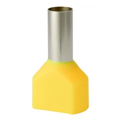 Końcówka tulejkowa izolowana HI 2x16,0/18-zo żółta (100 szt.) Al/Cu