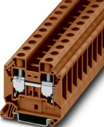 Through terminal block, screw connection, 1.5-25 mm², 76 A, 8 kV, brown, 1143432
