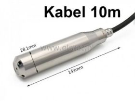 Sonda hydrostatyczna poziomu cieczy; 1m; kabel 10m
