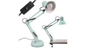 Lampka Biurkowa Kreślarska Stołowa E27 Tobi Pastelowa Niebieska Lumiled +...