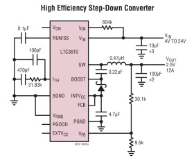 24V, 12A Monolithic Synchronous Step-Down DC/DC Converter