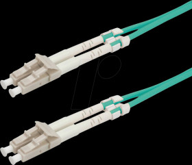 21158823 LWL patch cable, LC duplex, OM3, 50/125 µm, turquoise, 3 m