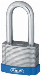 Kłódka średnica szekli: 8.8mm ABUS z kluczem W budynkach, na zewnątrz Stal Szary