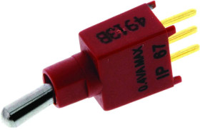 Przełącznik (Wł.)-wył.-(wł.) SPDT KNITTER-SWITCH Płytka drukowana długość przełącznika 6.1mm