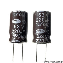 RD1J227M10016PA Electrolytic 220uF 63V 105'C RADIAL SAMWHA