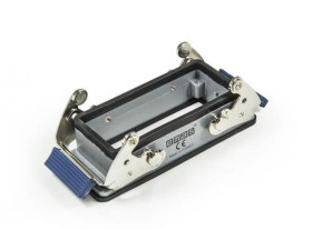 Przyłącze metalowe, puste, 16 pin, 16 A, dolne przył. (montaż na przegrodzie), ręczne zamknięcia z rolką - metalowe T0-EBM16GM47