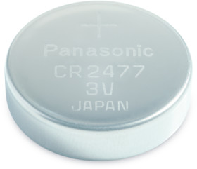 Lithium-button cell, CR2477, 3 V, 1 Ah, CR2477