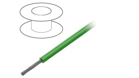 7055/19-Gr005 Przewód Na Rolce 30,5M Linka Cu 22Awg Pvc Zielony 150V
