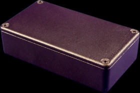 Aluminum die cast enclosure, (L x W x H) 115 x 64 x 26 mm, black (RAL 9005), IP54, 1550BBK