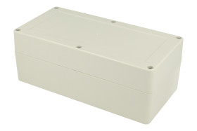 Obudowa; uniwersalna; ZP200.100.75JH TM ABS; ABS; 200mm; 100mm; 75mm; IP65; jasnoszary; hermetyczna; z tulejkami mosiężnymi; Kra