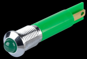 Q8P1CXXG24E Indicator LED, 24 V DC, 8 mm, FASTON, green/BrC