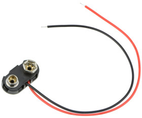 PP3 9V Battery Clip 150mm Side Entry