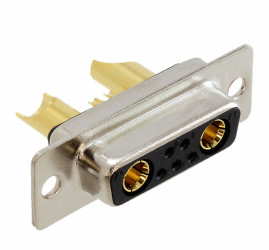 Złącze D-Sub 7-pinowe Żeński Kątowe Montaż na panelu raster 2.77mm Pozłacanie