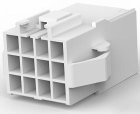 Socket housing, 12 pole, pitch 3.96 mm, straight, natural, 176299-1