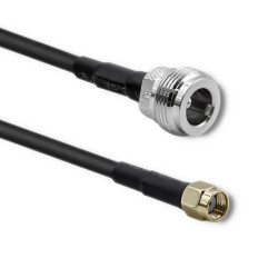 Qoltec Kabel koncentryczny RG58 N Żeński RP-SMA Męski 1m