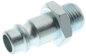 Adapter gwintowany prosty gwint – rura RS PRO 1/4 in Male rodzaj Męski Gwintowany, rura Mosiądz niklowany 1/4in