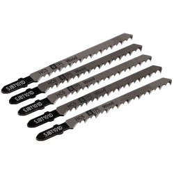 Sealey SJBT101D Jigsaw Blade Hard Wood 100mm 6tpi - Pack of 5