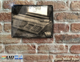 Amiga 500 Rustic Finish - Metal Sign