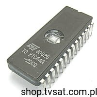 TS27C64A-20CQ 64Kbit UV EPROM DIP28CW STM USED