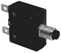 Circuit breaker, thermal, 1 pole, 15 A, 50 V (DC), 250 V (AC), faston plug 6.35 mm, panel mounting, 5-1423674-2