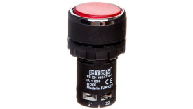Przycisk Sterowniczy Monoblok, Kryty, Niestabilny, 2Nc, Czerwony T0-Mb202dk