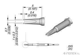 Grot C115132 do rączek JBC NT115, AN115 i NP115