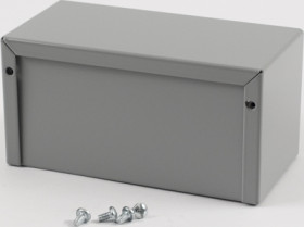 Aluminum enclosure, (L x W x H) 152 x 76 x 76 mm, gray (RAL 7046), IP32, 1411M