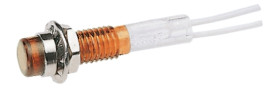 Lampka kontrolna do montażu panelowego 14V Pomarańczowy 6.4mm Chrom Wyprowadzenia CAMDENBOSS