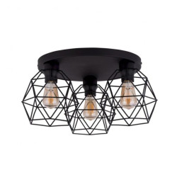 Lampa sufitowa klosz klatka czarny 3xE27 GALAXY BLACK 3189 TK Lighting