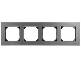 Merten M-Elegance Ramka poczwórna metalowa szara MTN403414