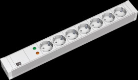 333.604 Socket strip, 19", 7-way