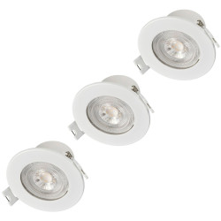 Sygonix SY-6418008 LED recessed light set Warm white 5.5W Flush Mount