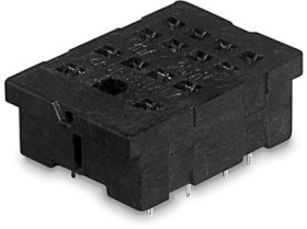 Plug-in socket, 3 pole for miniature relay, 1393162-5