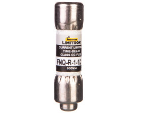 Wkładka bezpiecznikowa cylindryczna 10x38mm 1,5A 600V AC, klasa CC, zwłoczna FNQ-R-1-1-2