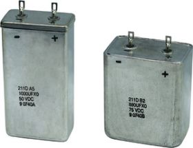 211D Type 211D Wet Tantalum Capacitor Array with Tantalum Cased Tantalum Internal Components for -55 &#176;C to +125 &#176;C Ope