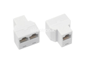 Rozgałęźnik sieciowy RJ45 GN/2GN 8P8C.