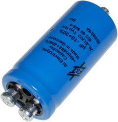 Electrolytic capacitor, 150000 µF, 40 V (DC), -10/+30 %, can, Ø 75 mm, GMB15404075145