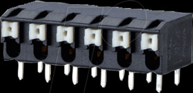 AST2250502 Spring-loaded terminal block, 5-pole, Ø 1.5 mm, RM 5