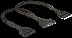 60135 PowerSATA 15-pin socket. &gt;2x SATA 15-pin plug HDD 25 cm