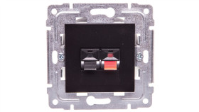 Dante Gniazdo Głośnikowe Pojedyncze Czarne 450972