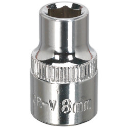 Sealey SP3808 WallDrive&#xAE; Socket 8mm 3/8&quot;Sq Drive Fully Polished
