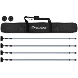 Rollingdog 09666 Dust Barrier Poles, 1.4-3.3m (7 Piece)