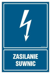 ZNAK - HG036 Zasilanie suwnic 7,5 x 10 cm FN - Folia samoprzylepna