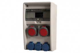 Rozdzielnica ULISSE 12M - gniazda 2x16A 5p, 3x230 IP65 /12 modułów/