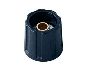 Pokrętło potencjometru oś: 6.35mm średnica: 16mm Wałek okrągły Czarny OKW