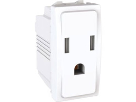 UNICA Gniazdo pojedyncze z uziemieniem 15 standard amerykański biel polarna MGU3.028.18 SCHNEIDER ELECTRIC