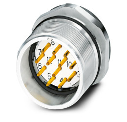 Złącze wielostykowe przemysłowe 19-pinowe M23 Montaż przedni Wtyczka Phoenix Contact